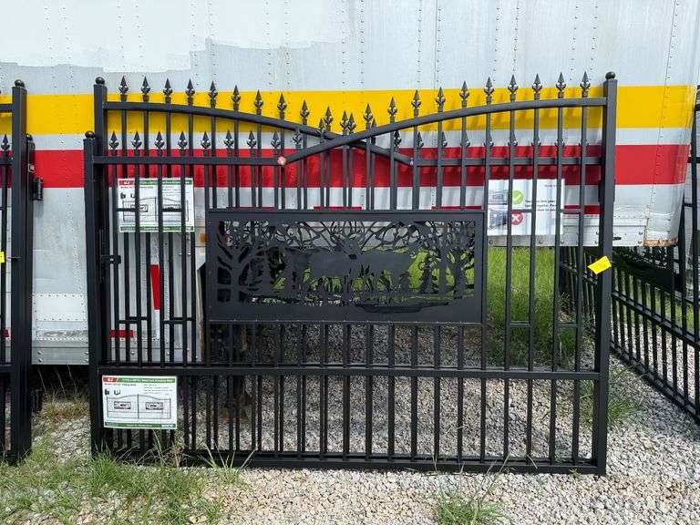 2025 KJ Unused K0720 Heavy Duty Metal Farm Driveway Gates image