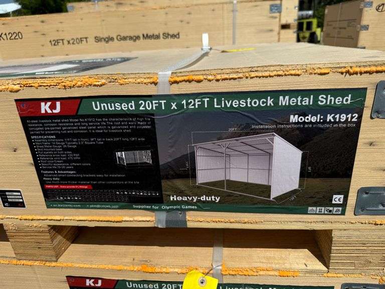 2025 KJ Unused K1912 20ftx12ft Livestock Metal Shed image