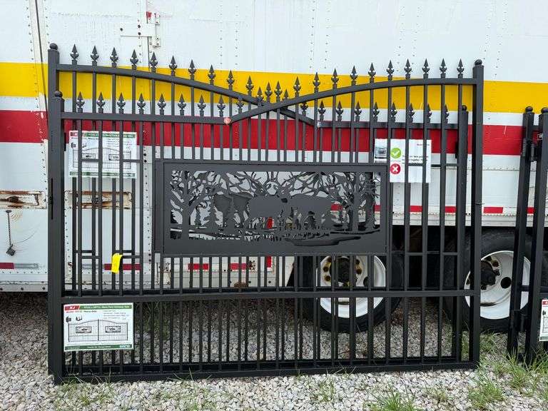2025 KJ Unused K0720 Heavy Duty Metal Farm Driveway Gates image