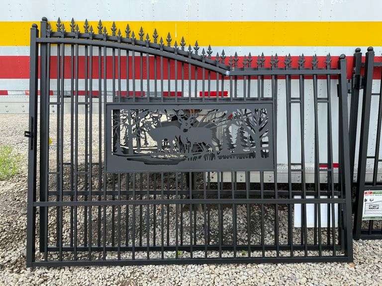2025 KJ Unused K0720 Heavy Duty Metal Farm Driveway Gates image