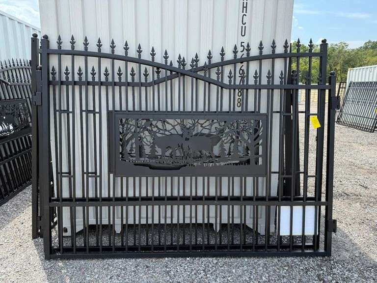 2025 KJ Unused K0720 Heavy Duty Metal Farm Driveway Gates image