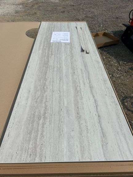 Belanger-Stretta Laminate Square Worktop, Travertine Finish image