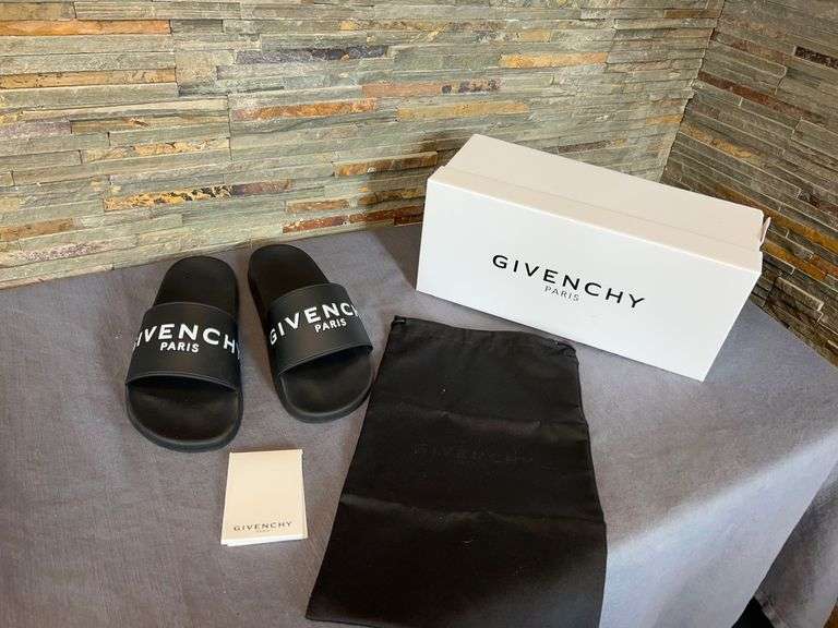Givenchy Logo Rubber Slide Sandals with Box image