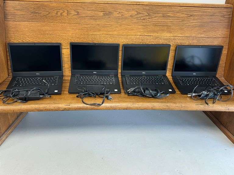 Lot - (4) Dell 3400 Laptops with Chargers image