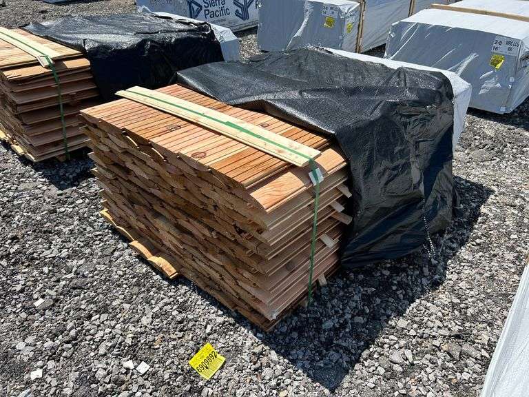 Stack- Western Red Cedar Log Cabin Siding 2"x8"x6'- 117 Pieces image