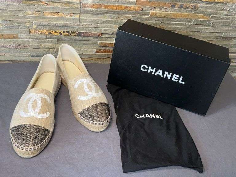 Chanel Espadrille Canvas Shoes with Dust Bag and Box image