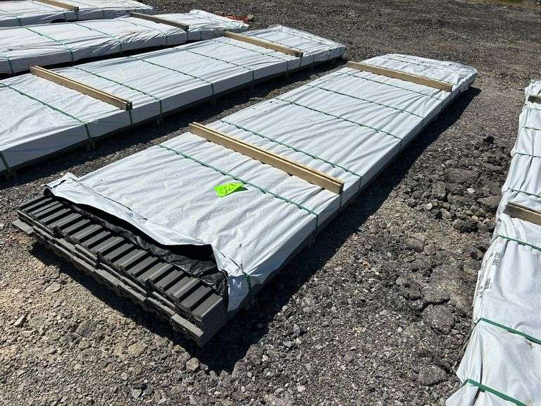 Stack- Composite Wood Boards 3 Lobe 23-Grooved 5/4x6-16' Gray, QTY-48 image