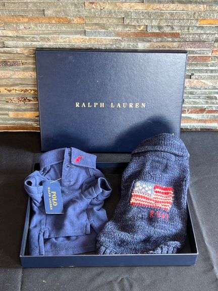 Ralph Lauren Dog Sweater and Polo with Box image