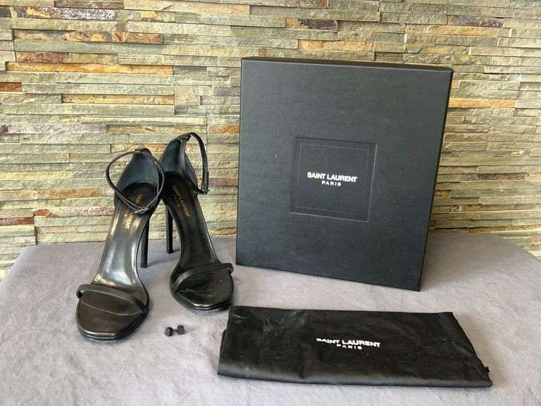 Saint Laurent Jane Ankle Strap High Heel Sandals with Dust Bag and Box image