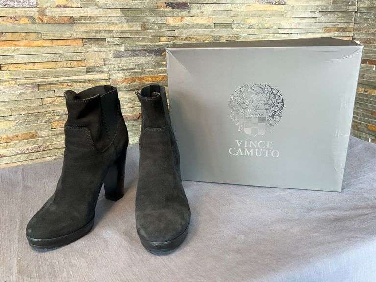 Vince Camuto Suede High Heel Booties with Box image