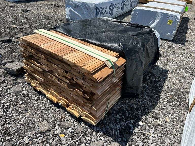 Stack- Western Red Cedar Log Cabin Siding 2"x8"x6'- 117 Pieces image