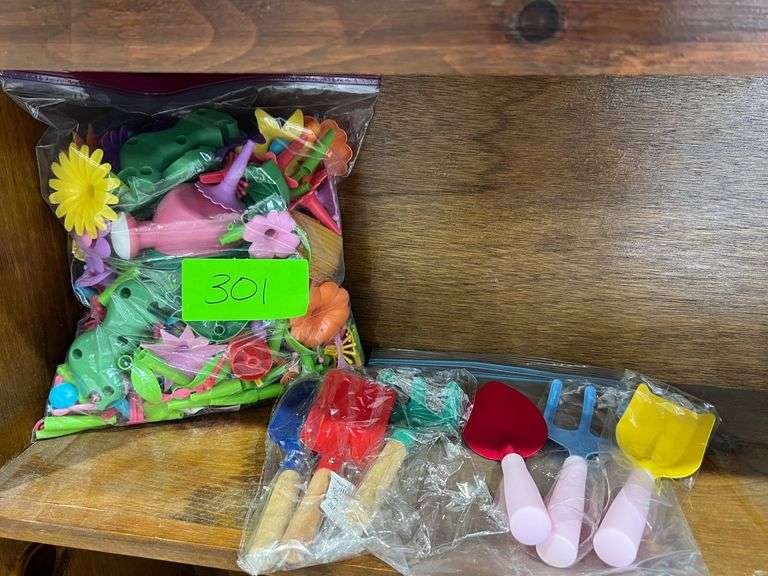 Lot - Children's Lanney Build-A-Garden Set and Gardening Tools image