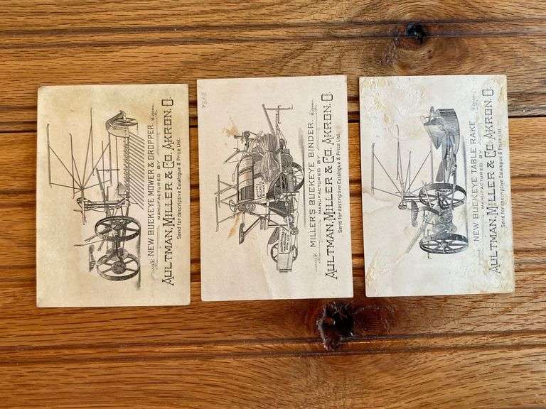 (3) Aultman, Miller & Co. Trade Cards