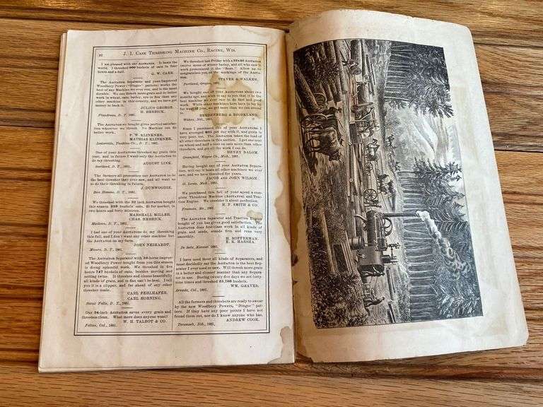 1882 J.I. Case Threshing Machine Co. Almanac