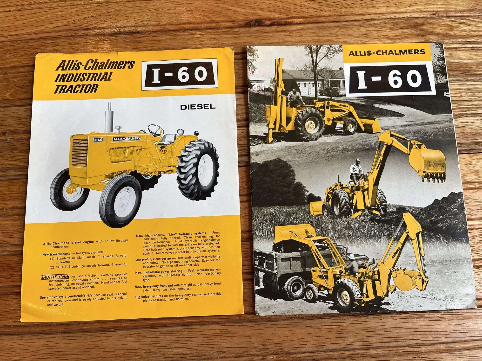 2) Allis Chalmers I-60 Tractor Sales Literature - Aumann
