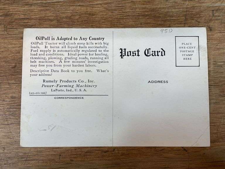(3) Rumely Postcards