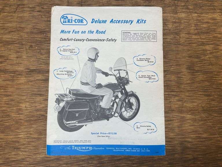 1966 Triumph Motorcycle Sales Literature