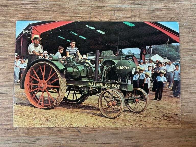 (2) Waterloo Boy Tractor Postcards