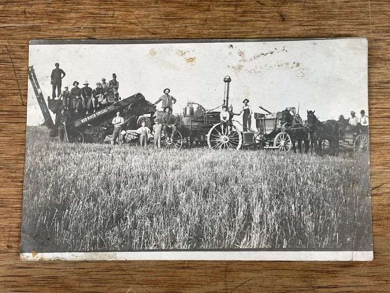 Nichols & Shepard Red River Thresher Photo Postcard