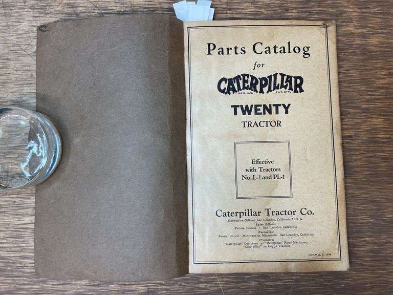 Caterpillar Twenty Parts Catalog