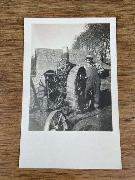 (2) IHC Mogul + Titan Tractors Photo Postcards