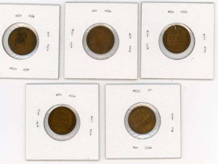 (5) Lincoln Cents