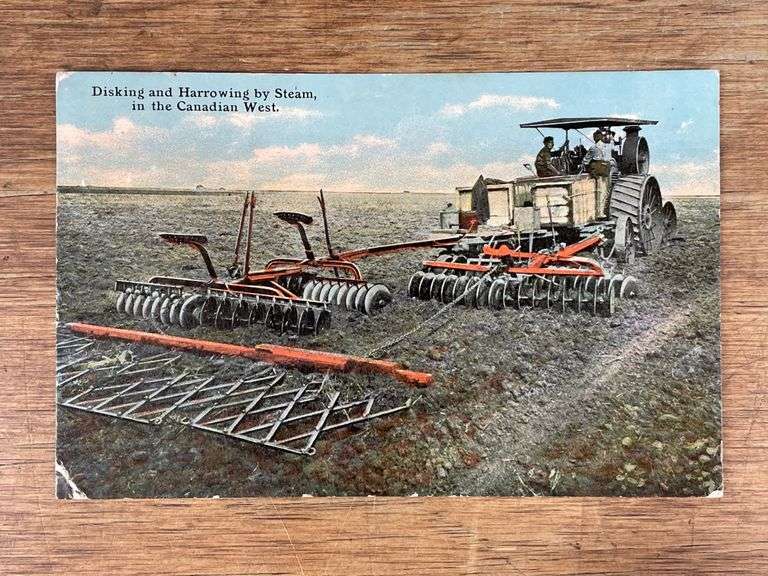 (2) Russell 75hp Steam Engine Postcards