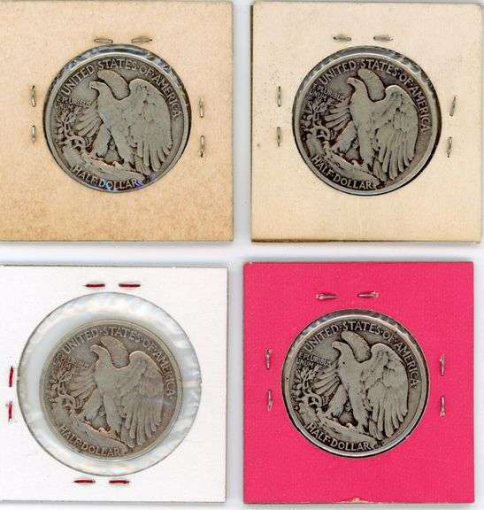 (4) Standing Liberty Half Dollars