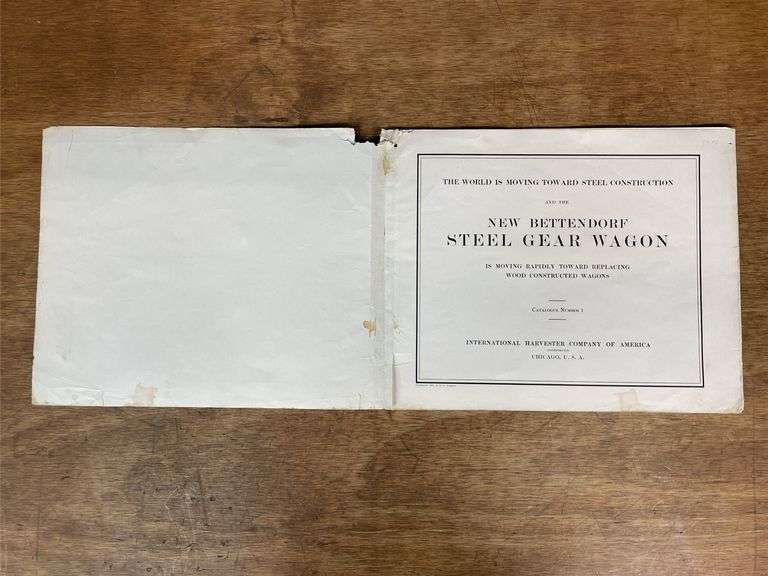 1907 IHC Bettendorf Wagons Catalog