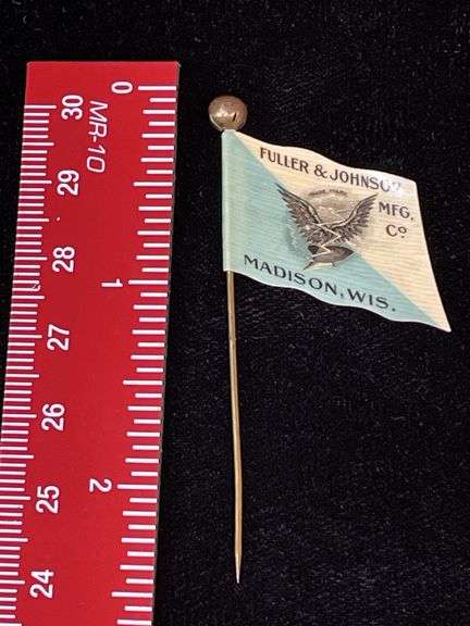 Fuller & Johnson Mfg. Co. Flag Straight Pin