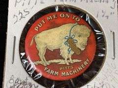 Buffalo Pitts Farm Machinery Button