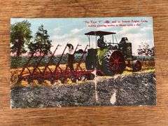 (2) Rumely Oil Pull Tractor Postcards