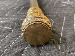 Vintage Black Cane with heavy gold top