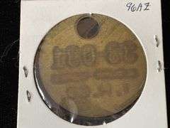 (2) Deering Harvester Button + IHC Tool Tag