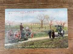(2) Buffalo Pitts Steam Roller Postcards