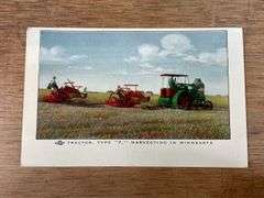 (2) Rumely Oil Pull Type F Tractor Postcards