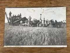Nichols & Shepard Red River Thresher Photo Postcard