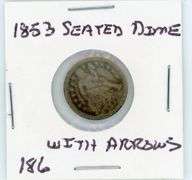 1853 Seated Dime