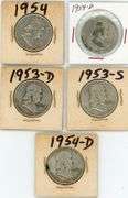 (5) Franklin Half Dollars