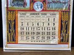 1926 La France Calendar