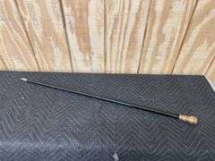 Vintage Black Cane with heavy gold top
