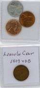 1909 VDB and 3 Type Coins Lincoln Cents
