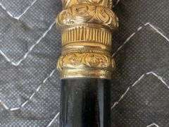 Vintage Black Cane with heavy gold top