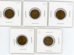 (5) Lincoln Cents