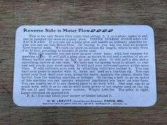 H.W. Leavitt Motor Plow Trade Card