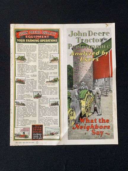 1931 John Deere Tractor Performance Sales Literature image
