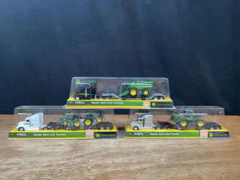 (3) 1/64 John Deere Semis NIB Ertl image