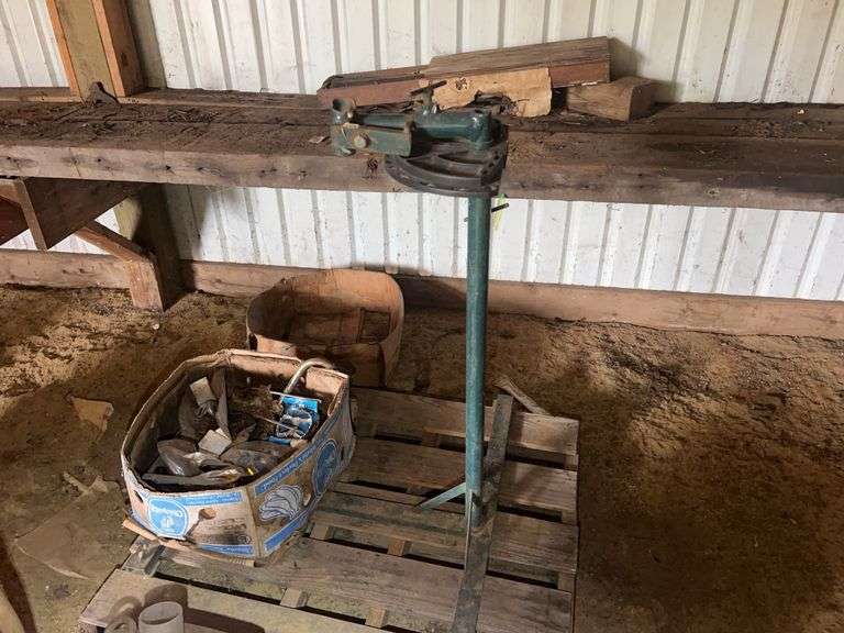 Pallet Of Miscellaneous Parts, Homemade Pipe Stand And Bicycle Parts image