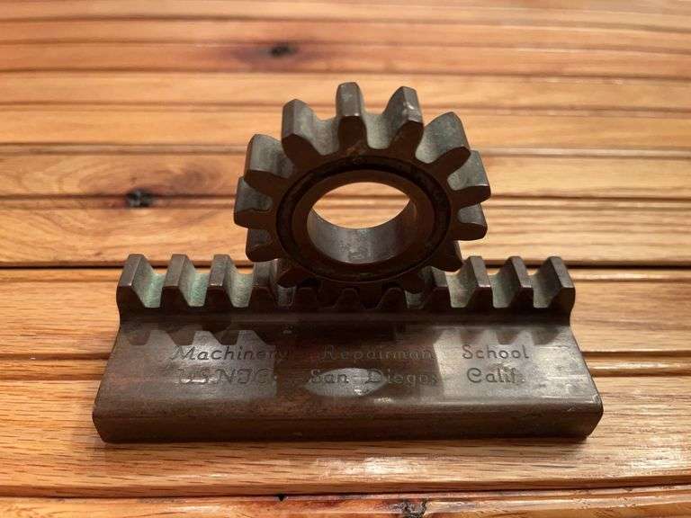 USNJC Machinery Repairman School Gear Paperweight image