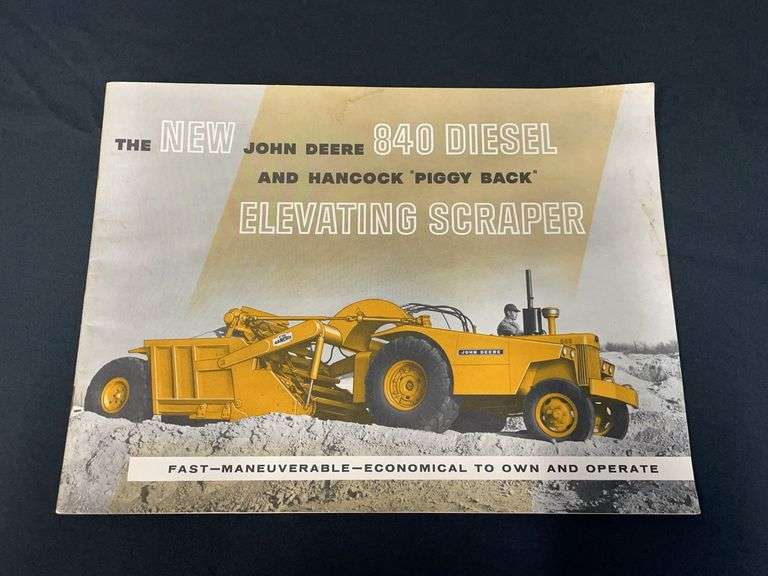 1959 John Deere 840 Diesel w/Hancock Scraper Sales Literature image